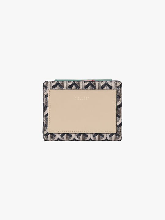 Cardholder with geometric pattern on a white background