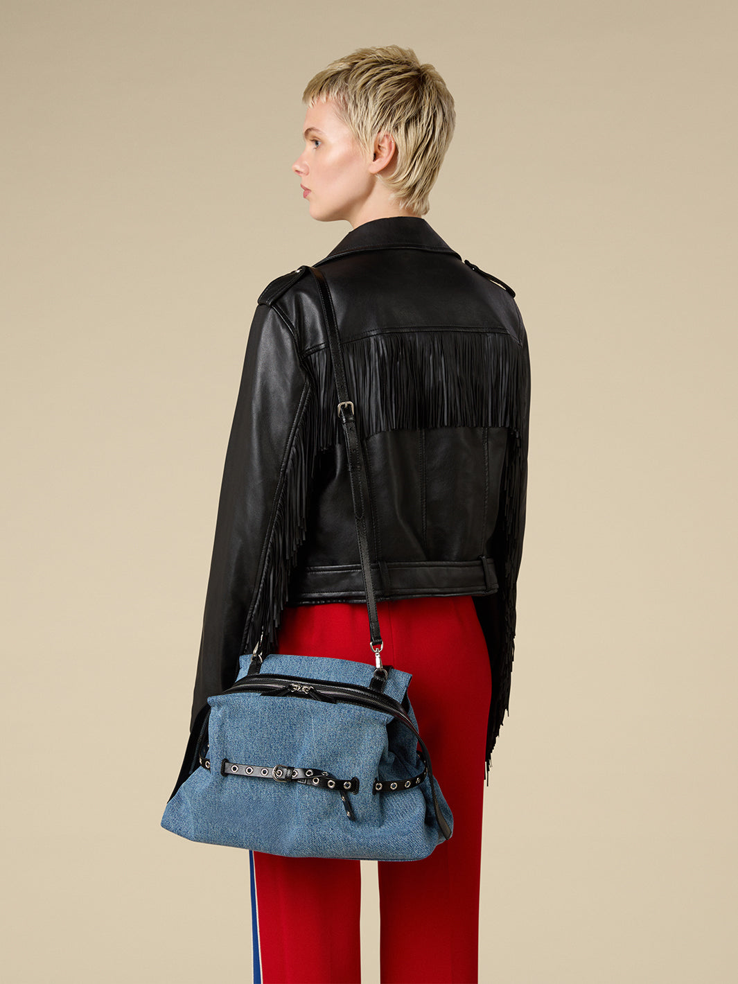 Strin_Bag_Medium Denim_Black