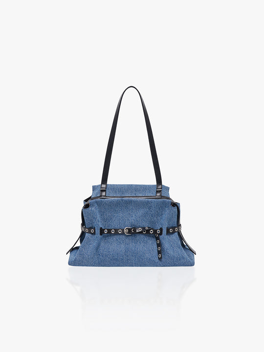 Strin_Bag_Medium Denim_Black