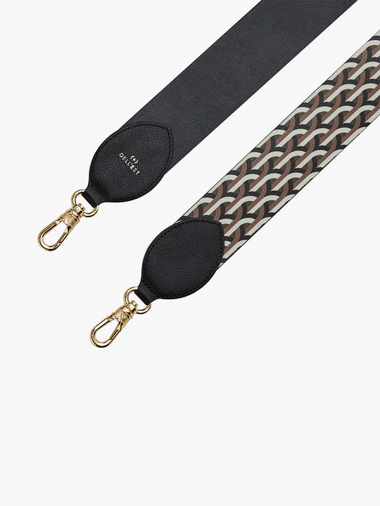 WEBBING SHOULDER STRAP_マスタード-ロゴ