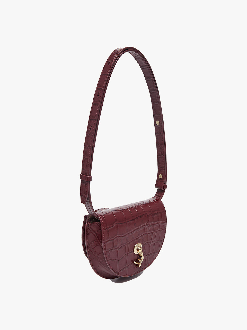 City Bag_Small_Croco_Burgundy