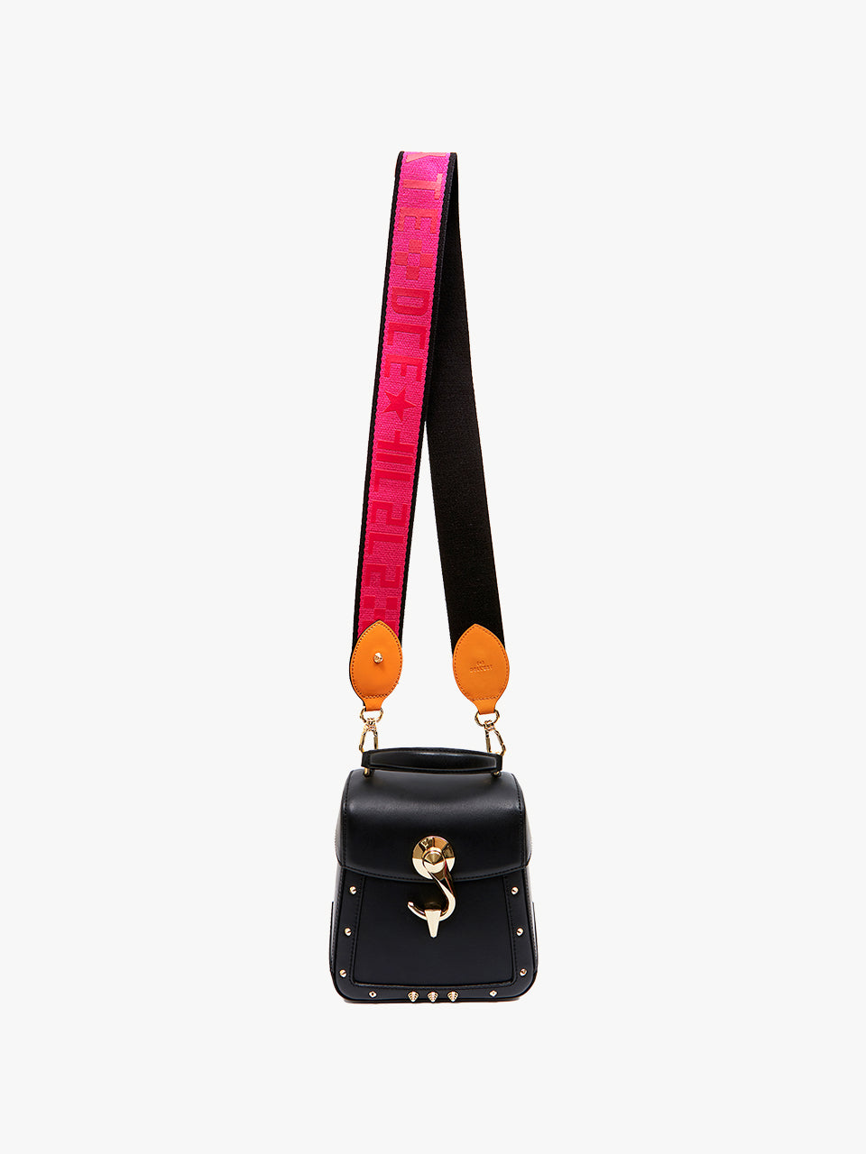 Wide Strap_Webbing Pink-Black