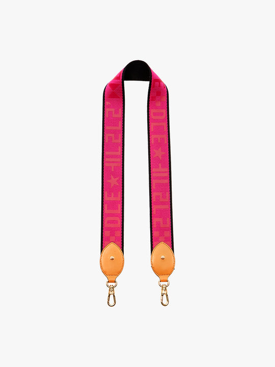 Wide Strap_Webbing Pink-Black