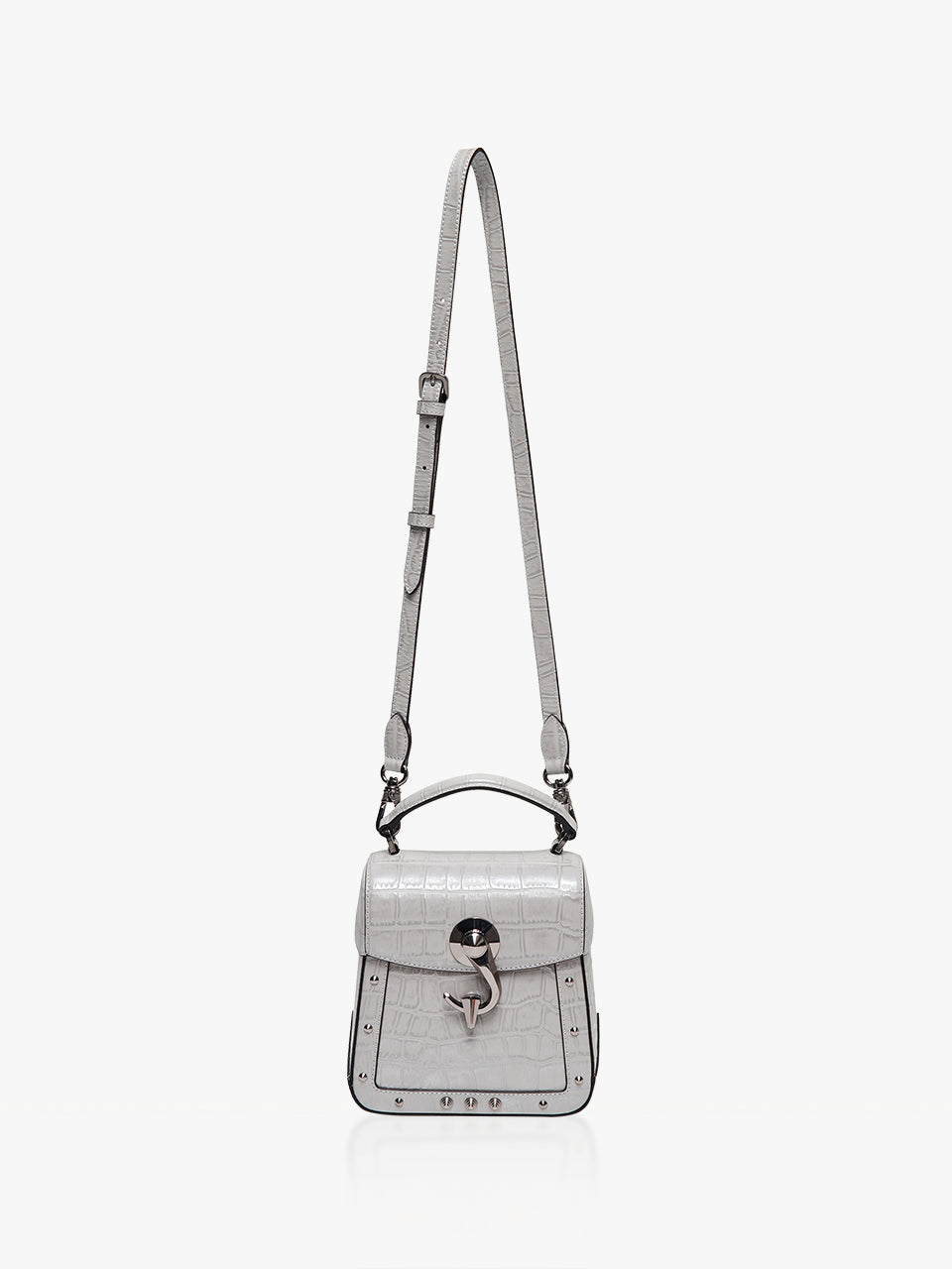 Trunkino Bag_Small_Croco_Silver Gray