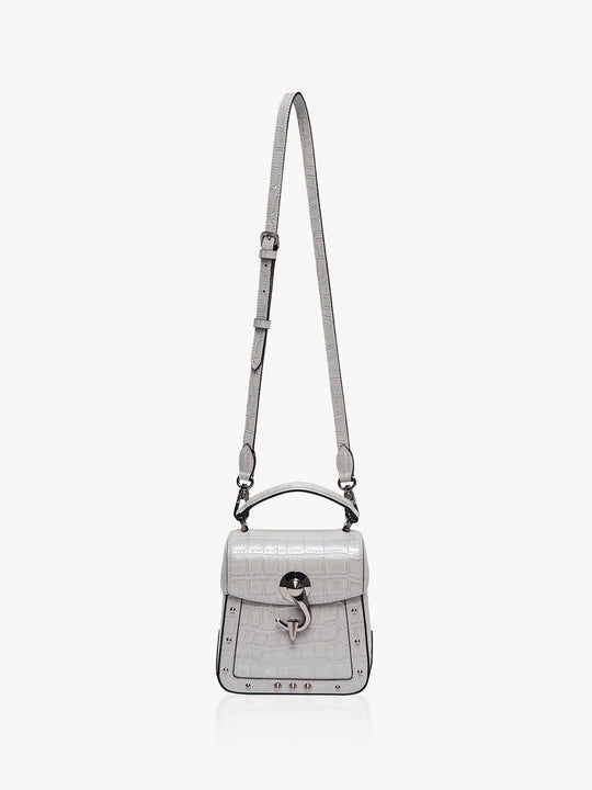 Trunkino Bag_Small_Croco_Silver Gray