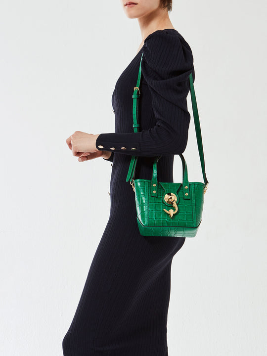 Nano Bag_Croco_Green